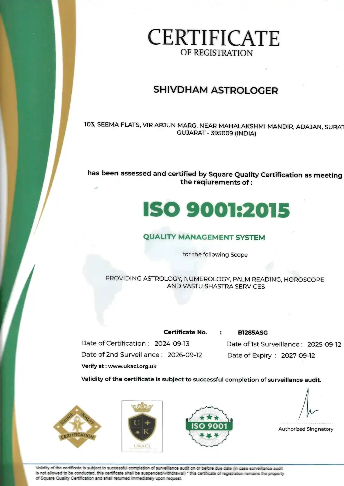 Astrology Certificate