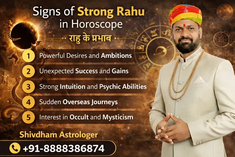 Signs of Strong Rahu in Horoscope in Vedic Astrology