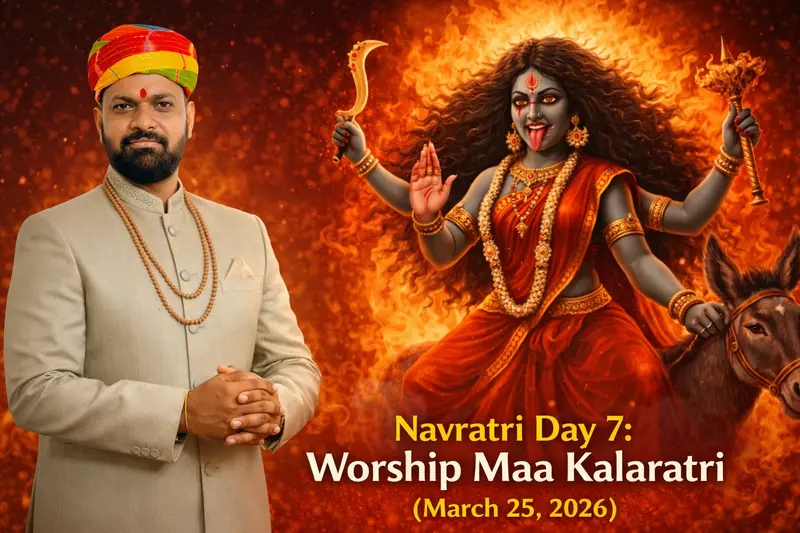 Maa Kalaratri worship on Navratri Day 7 with royal blue colour significance