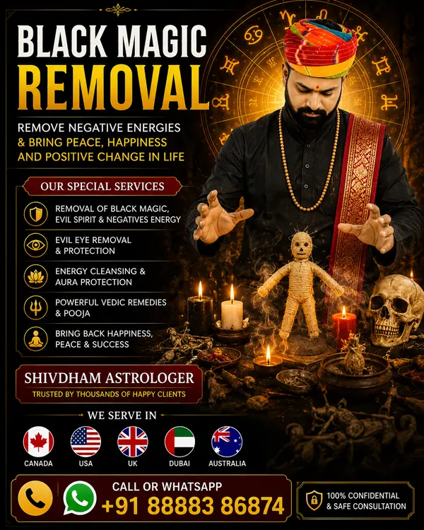 Black Magic Removal in Mississauga by Shivdham Astrologer β Powerful Vedic Remedies for Negative Energy and Spiritual Protection