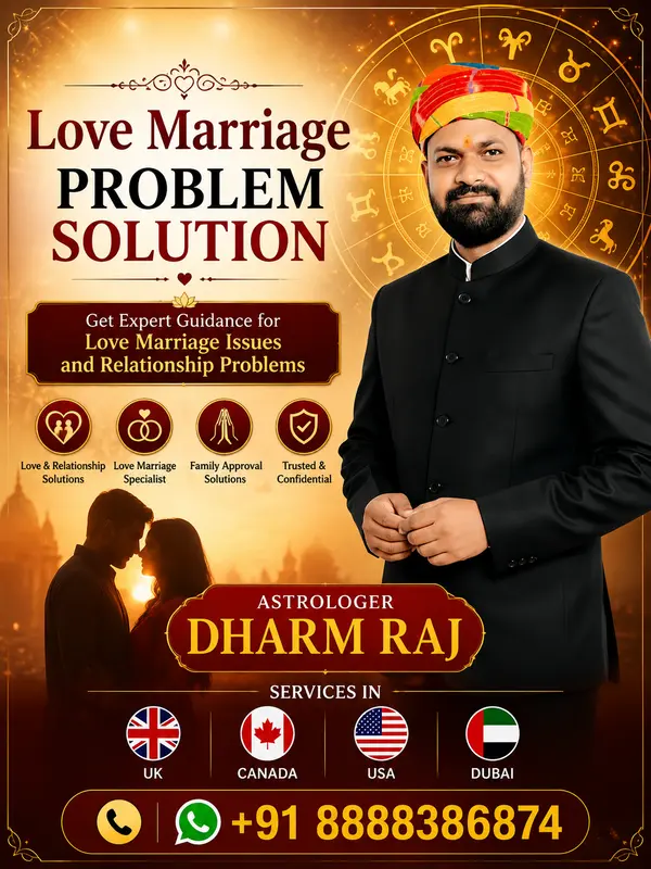 Pandit Dharm Raj providing Love Marriage Solution in Toronto through personalized Vedic astrology consultation