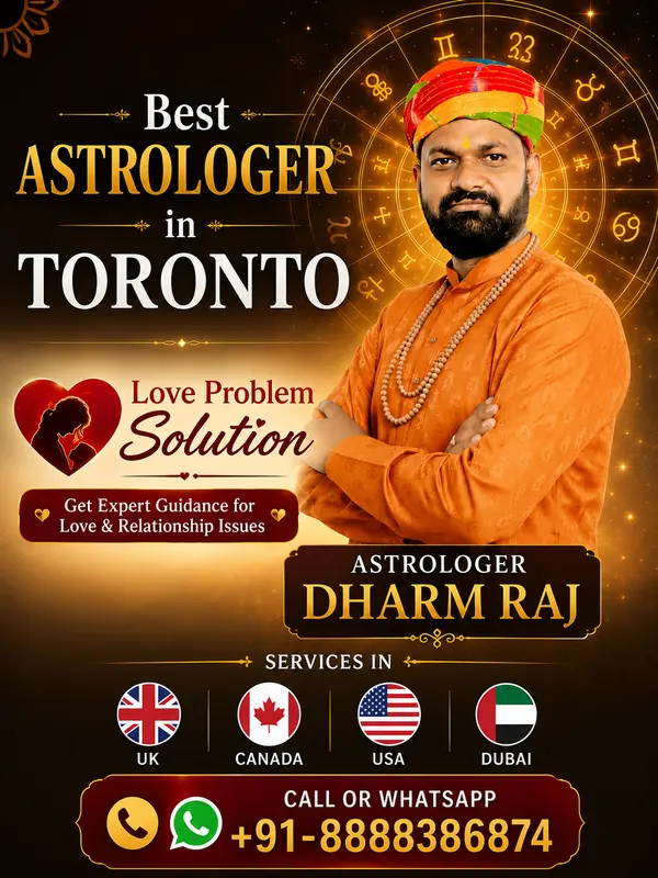 Pandit Dharm Raj providing Love Problem Solution in Toronto through personalized Vedic astrology consultation