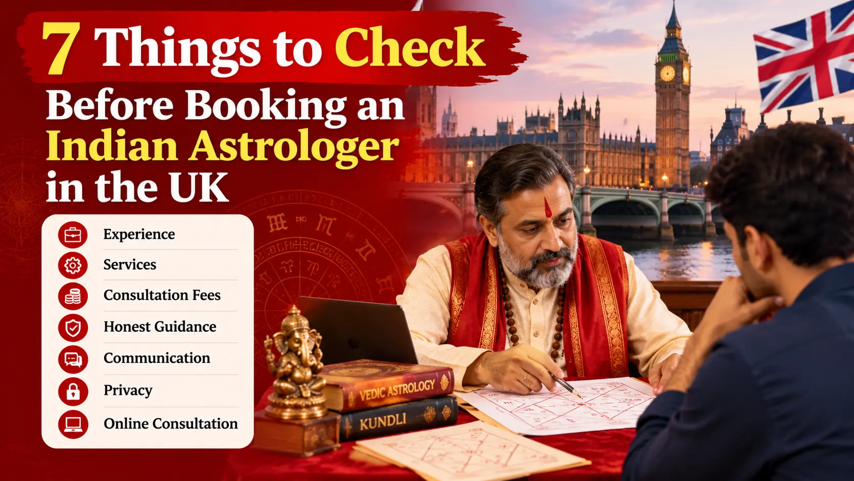 7 things to checking booking an Indian astrologer in the UK